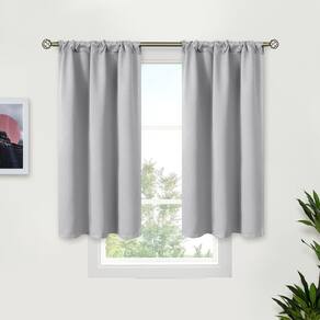 Cortinas Blackout BGment Cinza Claro 86x102cm 2 painéis