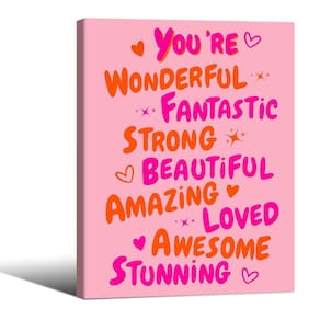 Pôster de arte de parede AEDNX You Are Amazing Inspirational 20x25cm