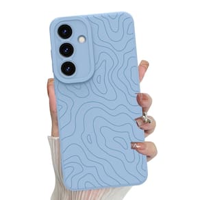 Capa de telefone MZELQ Silicone Wave Ripple para Samsung Galaxy S25