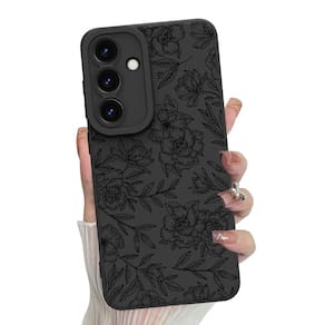 Capa de telefone MZELQ Silicone Floral Flowers para Samsung S25 Plus