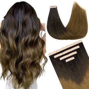 Fita adesiva em extensões de cabelo DOORES Chocolate Dip 18 cm 25 g 10 unidades