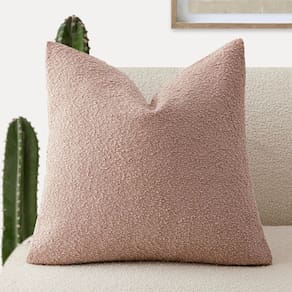 Capa de almofada Findtower Boucle 65x65cm rosa claro