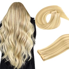Extensões de cabelo DOORES Human Hair Tape em loiro sujo de 12"