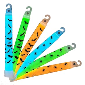 Aranhas e morcegos de Halloween Glow Sticks Blinkee, pacote de 15 cm com 25