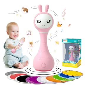 Brinquedos musicais de iluminação Baby Rattle alilo Smart Bunny