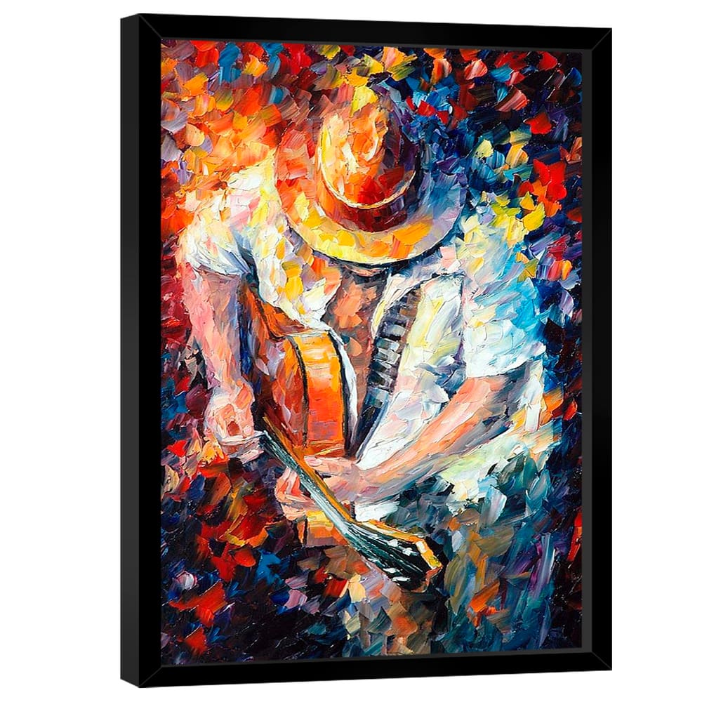 Quadro Decorativo Músico Estilo Pintura