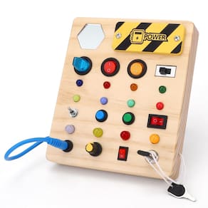 Montessori Busy Board WakeInsa para crianças de 1 a 3 anos com luzes