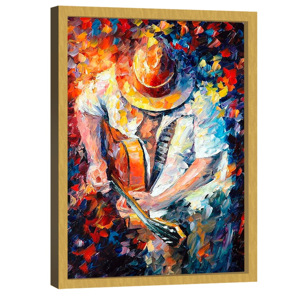 Quadro Decorativo Músico Estilo Pintura