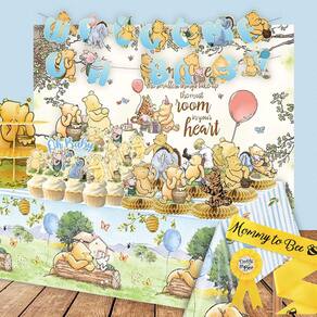 Kit de decorações para chá de bebê B4b3e Classic Winnie Vintage