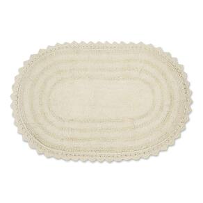 Tapete de banho DII Crochet Collection Reversível Oval 21x34cm
