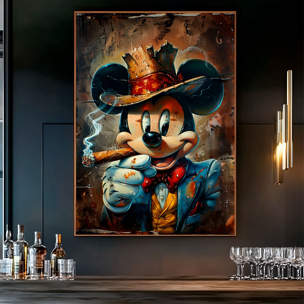 Quadro Decorativo Mickey Gangstar