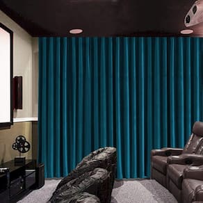 Cortina colorida Home Theater Velvet Midnight Blue 254x244cm