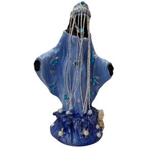 Escultura Iemanjá em Resina com Manto 13,5 cm