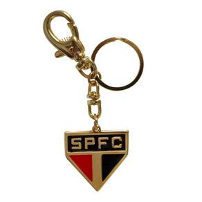 Chaveiro SP Metal Brasão Dourado Mosquetão Oficial