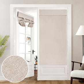 Cortinas de porta francesas HOMEIDEAS Linen Blackout 86x173cm 1 painel