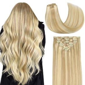 Extensões de cabelo DOORES Clip em cabelo humano 16 polegadas 120g