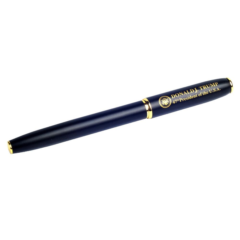 Caneta Rollerball TAUXBLO Trump 2024 em laca preta com ouro 24k