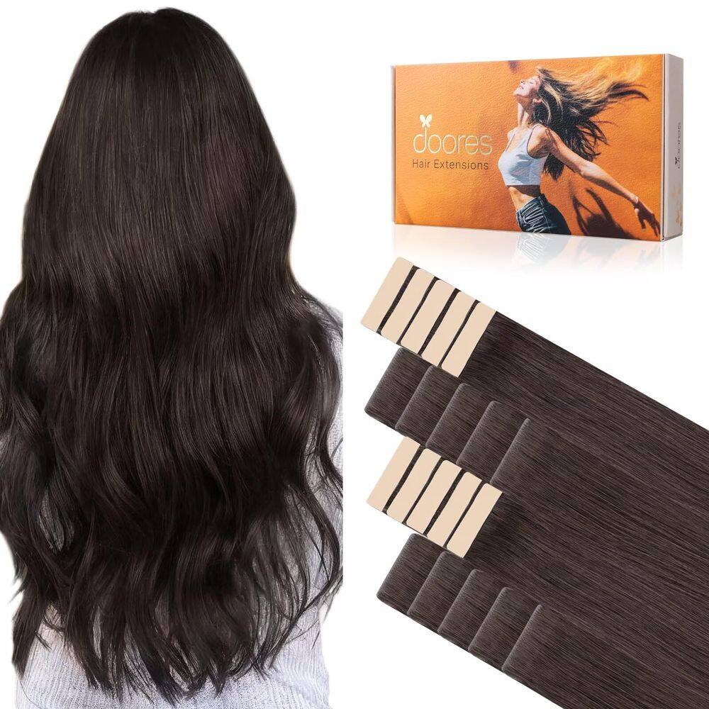 Extensões de cabelo DOORES Invisi Edge Tape em cabelo humano 14"