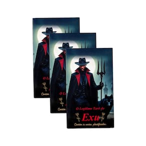 Kit c/ 3 O autêntico Tarô Do Exu 36 Cartas Plas+Man