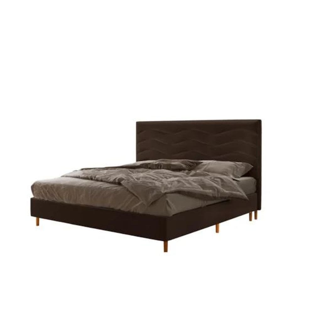 Cabeceira Madri 138cm Veludo Marrom Le estofados