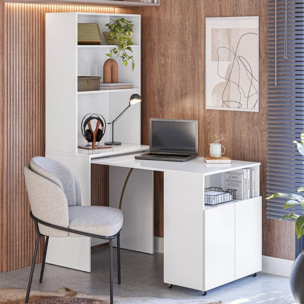 Mesa 2 Portas Para Quarto Kyoto Branco