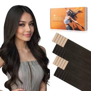 Extensões de cabelo DOORES Invisi Edge Mocha Brown 50g 45cm