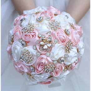 Buquê de casamento Mhojpik Bridal Artificial Rose Flower