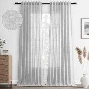 Cortinas Joywell Silver Back Tab Linen 300 cm H 2 painéis