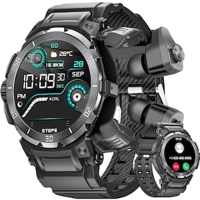 Relógio inteligente FANCHENGZI Military com fones de ouvido Bluetooth IP67 para homens