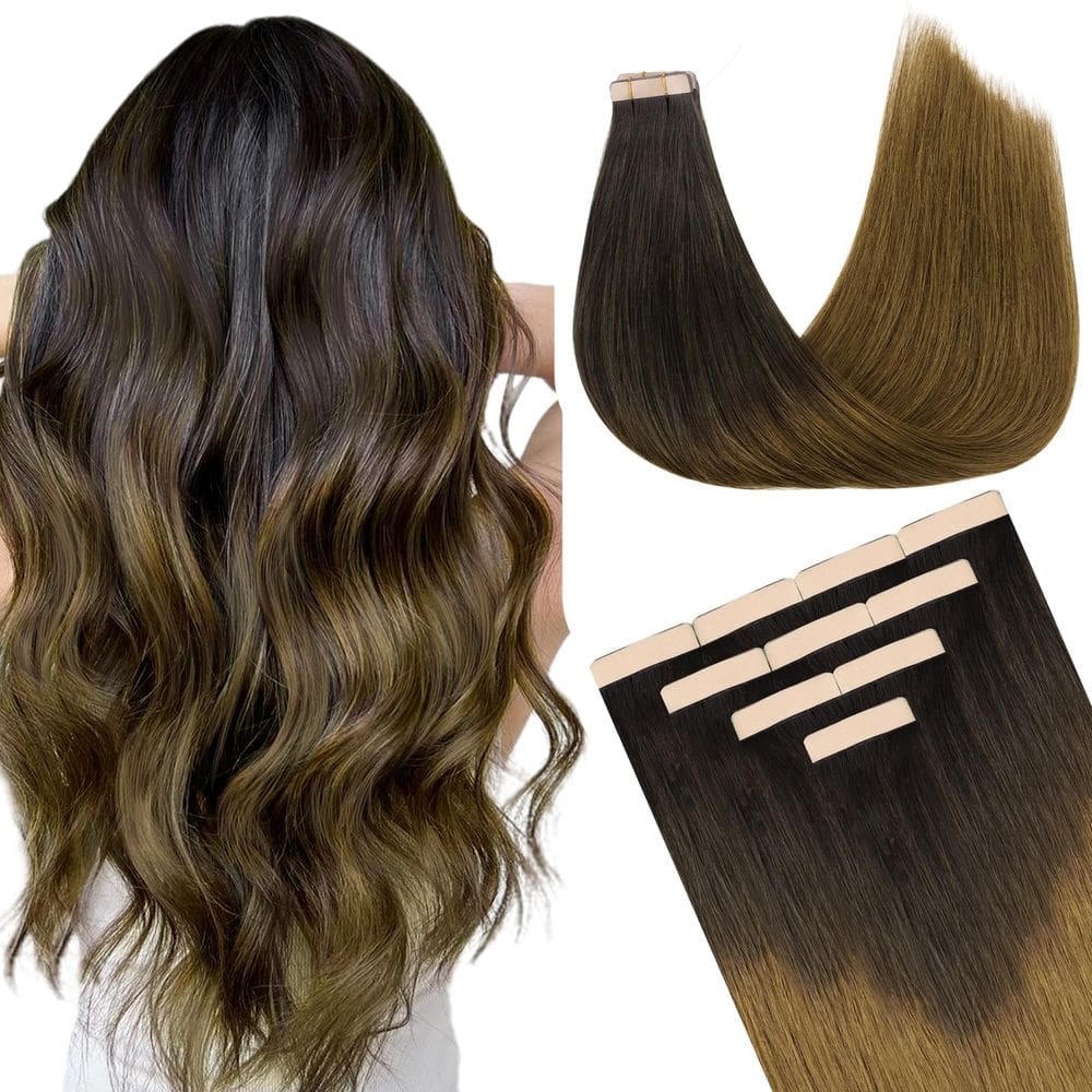 Fita adesiva em extensões de cabelo DOORES Chocolate Dip 60 cm 30 g 10 unidades