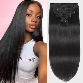 Extensões de cabelo Clip in FZV Real Human Hair 120 g 22 cm 8 unidades