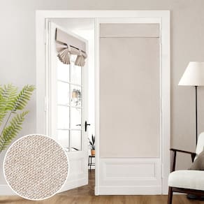 Cortinas de porta francesas HOMEIDEAS Linen Blackout 76x173cm 1 painel