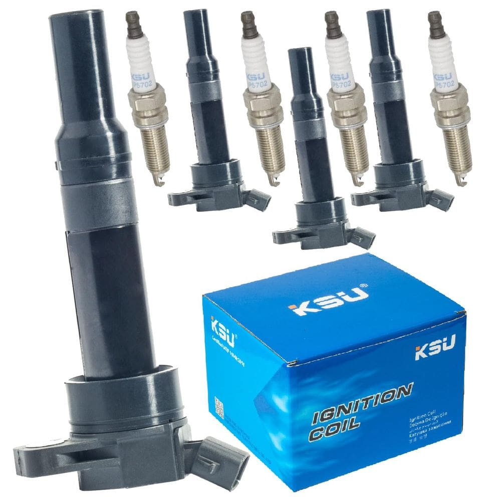Pacote de bobina e vela de ignição KSU compatíveis com Hyundai Tucson 2.0L