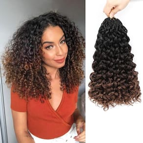 Cabelo de crochê Naniciar Pretwisted Gogo Curl 30 cm, 8 pacotes