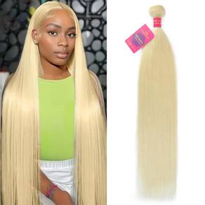 Pacotes de cabelo Mrigwoth Blonde 22cm lisos 100% brasileiros