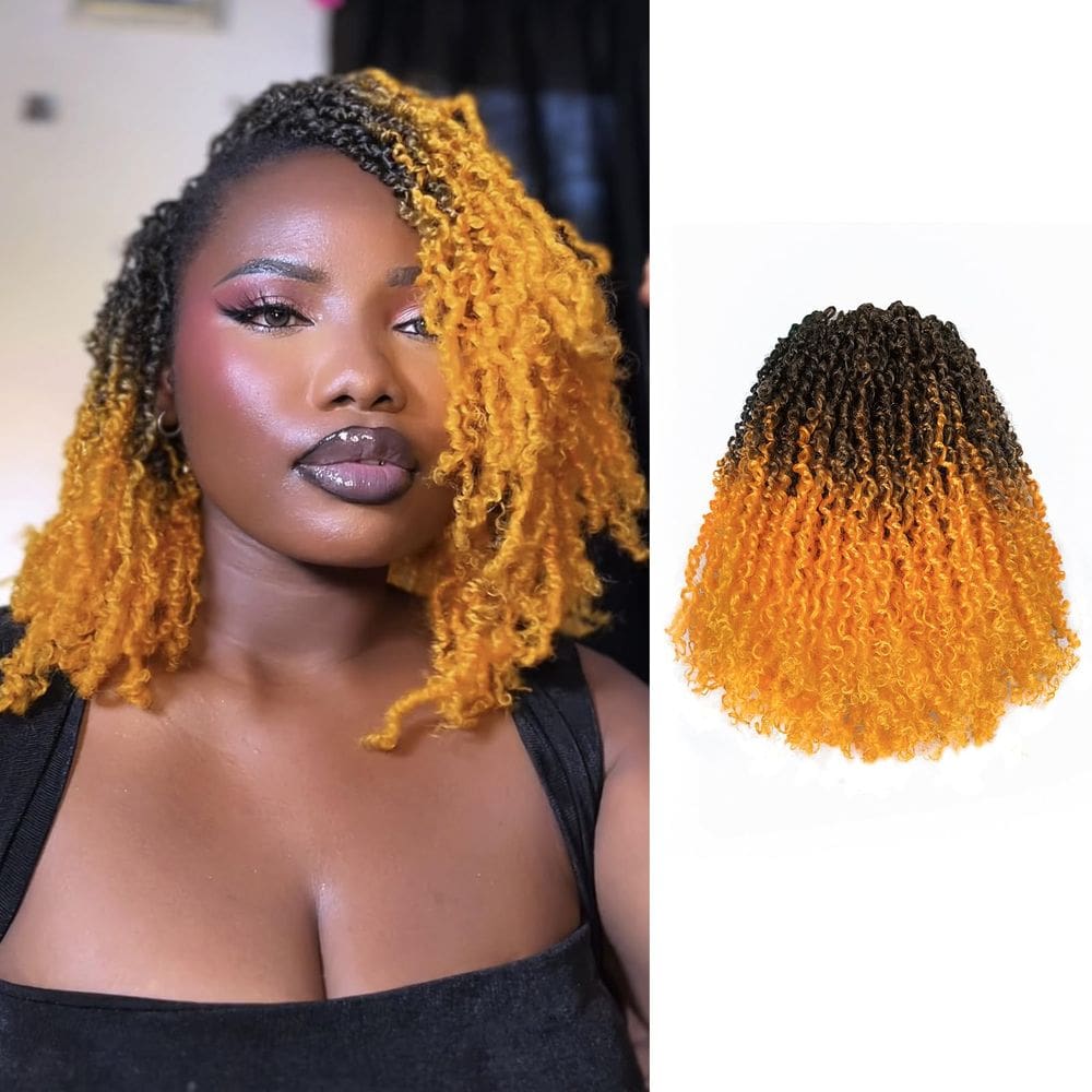 ToyoTress de cabelo de crochê Yanky Twist 30 fios, 8 pacotes de 30 cm