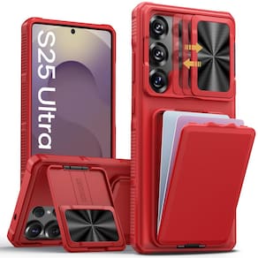 Capa de telefone SSLOTSCASE para Samsung Galaxy S25 Ultra Red