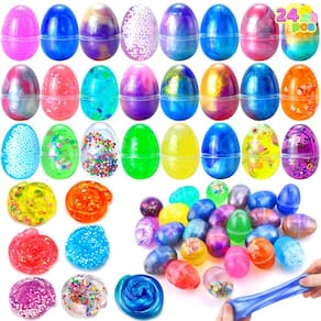Ovos de Páscoa JOYIN preenchidos com cristal, Galaxy e Slime, 24 unidades
