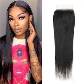Fecho FEHOKA HD Lace 24 cm reto 4x4 100% cabelo humano