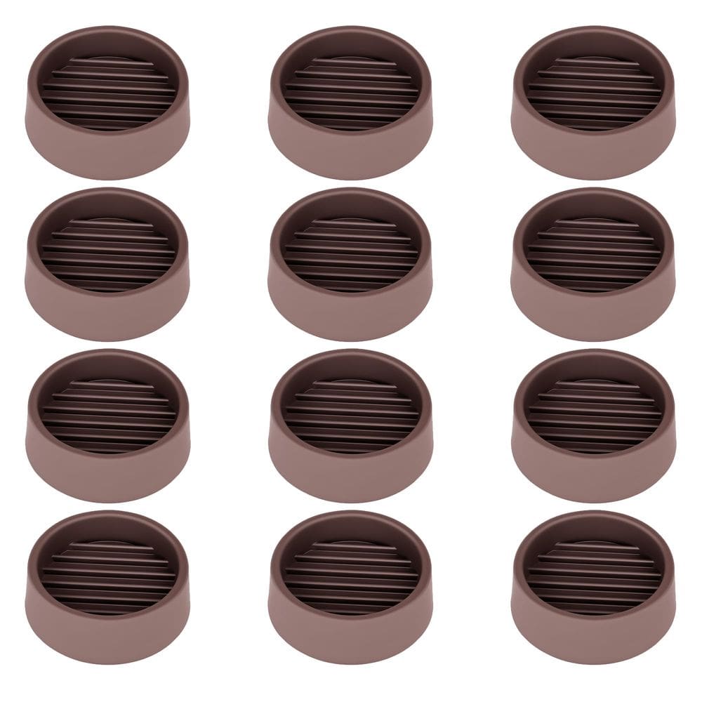 Almofadas de móveis VOCOMO, copos de rodízio de borracha antiderrapantes de 1,5", 12 unidades