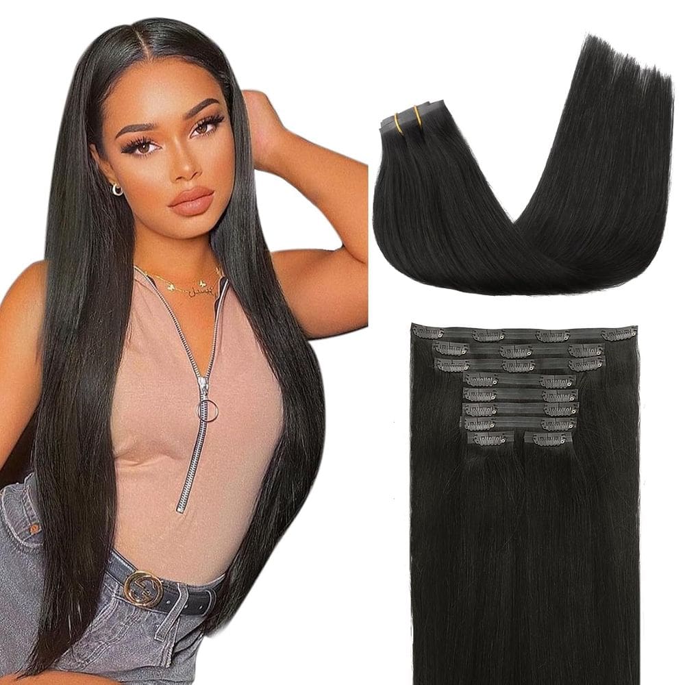 Extensões de cabelo Lashey Seamless Human Hair 9 unidades 130g 35cm