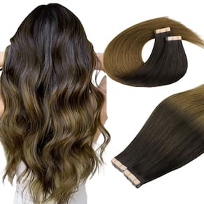 Fita adesiva em extensões de cabelo DOORES Chocolate Dip 35cm 100g