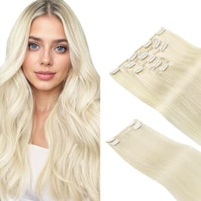 Extensões de cabelo Clip in HOTBANANA Real Human Hair 140g