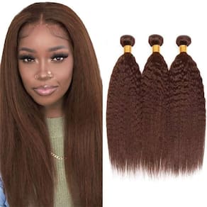 Pacotes de cabelo Giginger Brazilian Human 40 45 50cm Chocolate Brown