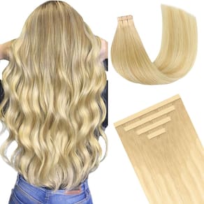 Extensões de cabelo DOORES Tape em Dirty Blonde Platinum 30g