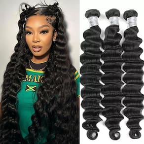 Pacotes de cabelo Puhasty Loose Deep Wave 40 45 50cm Brazilian