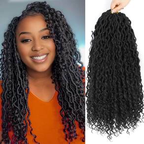 Crochet Hair Col Bling Goddess Locs de 20 polegadas e 8 pacotes para mulheres