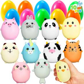 Ovos de Páscoa recheados com um lindo brinquedo Squishy Animal, 10 peças JOYIN