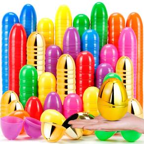 Ovos de Páscoa OCTERIC 304 unidades de plástico colorido preenchíveis de 6 cm