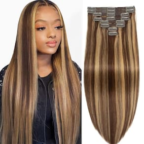 Clip in Hair Extensions Doupor 100% Human Hair 100g, 8 unidades